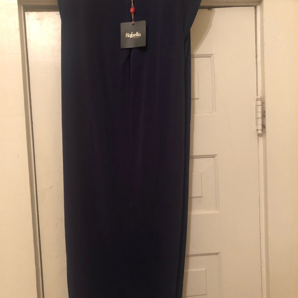 Navy blue wide legs pants made by Raffles
